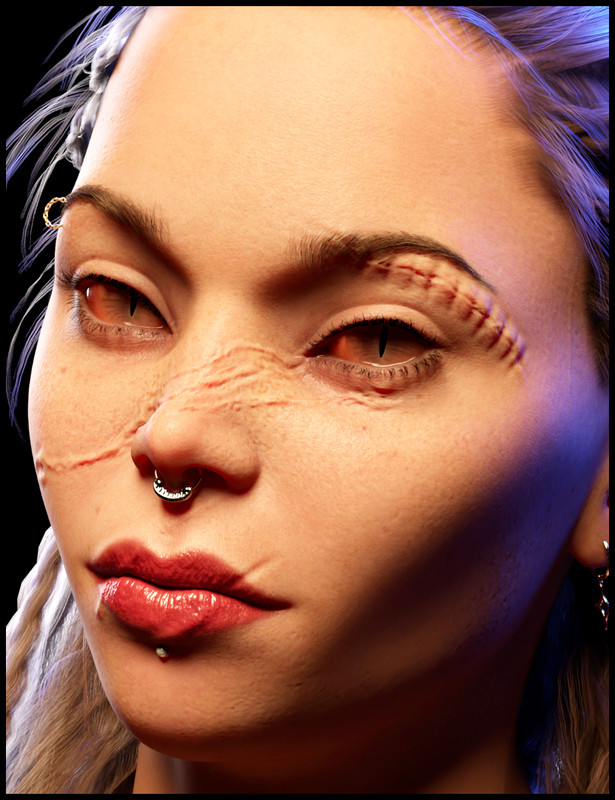 ND Skin and Scars Details HD Shapes for Genesis 9