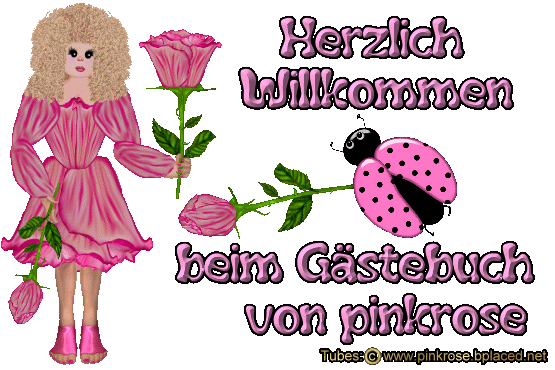 Gästebuch Banner - verlinkt mit http://pinkrose.bplaced.net/
