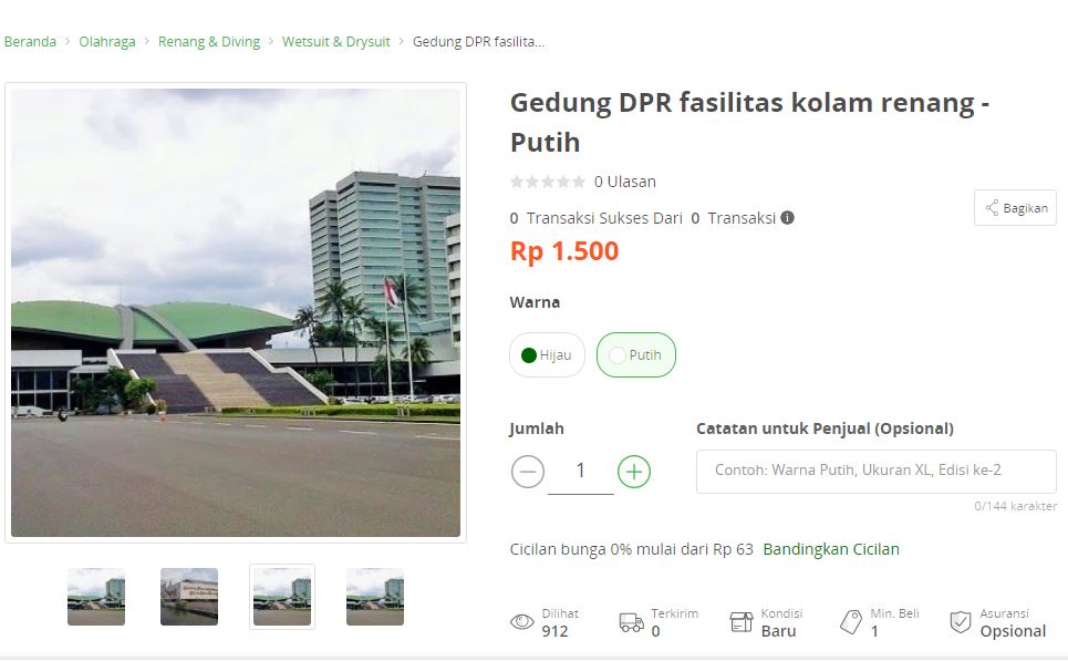 Dijual Rp 1.500