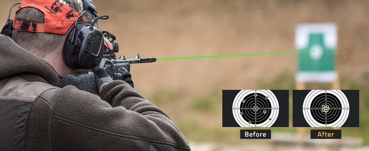 EZSHOOT Bore Sight Laser Kit with 64 adapters for multi-caliber sight alignment