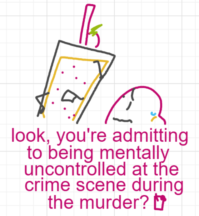 A panel from A Murder On The, episode six of the Board Boards object show by Furretwalk/WalkingFurret.