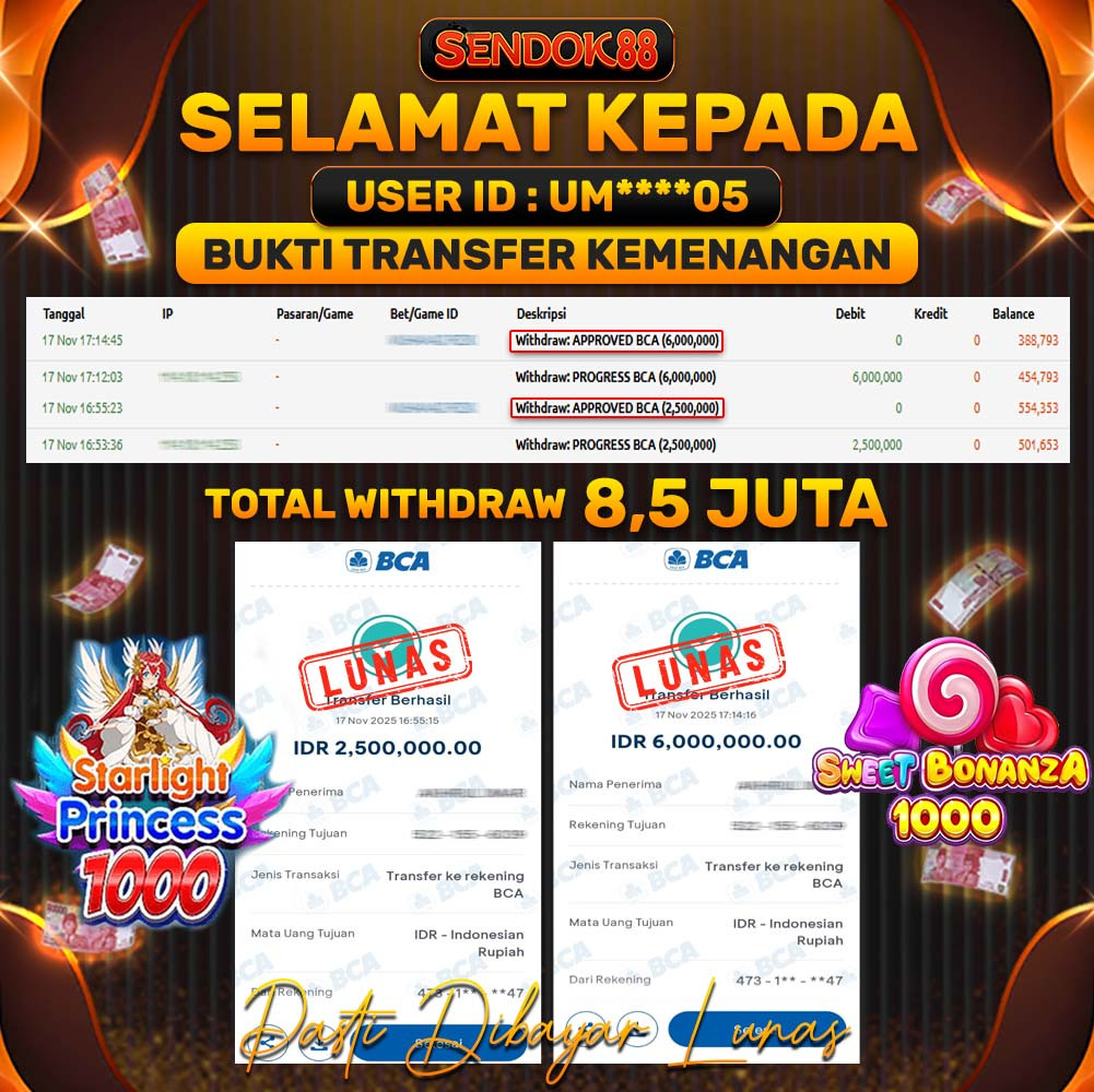 SENDOK88 JEPE! STARLIGHT PRINCESS 1000 & SWEET BONANZA 1000 Rp 8.500.000,- LUNAS!
