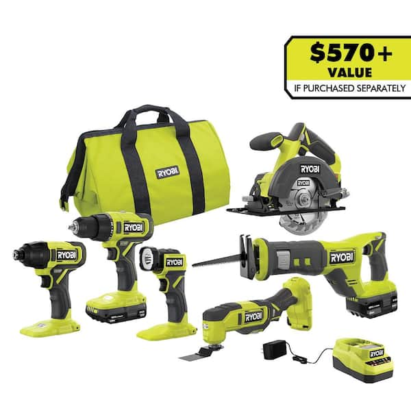 Get a 6-Tool Ryobi Combo Kit for 6 at Home Depot Get a 6-Tool Ryobi Combo Kit for 6 at Home Depot