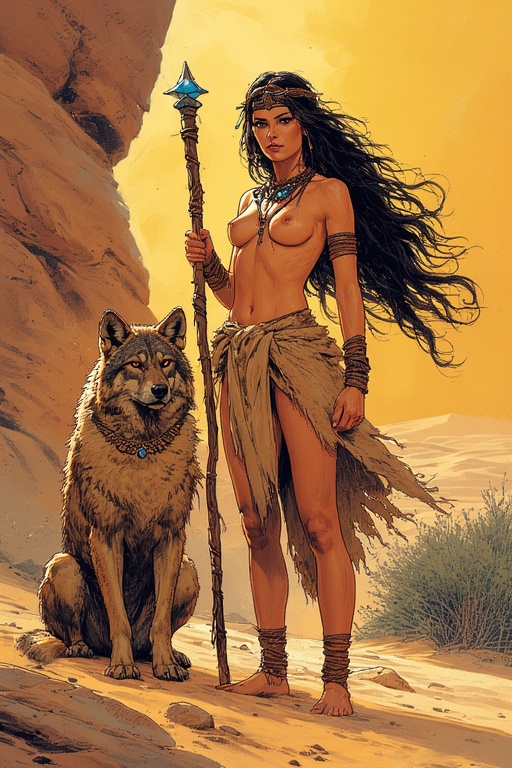 druid-nude-wearing-a-camel-pel-2