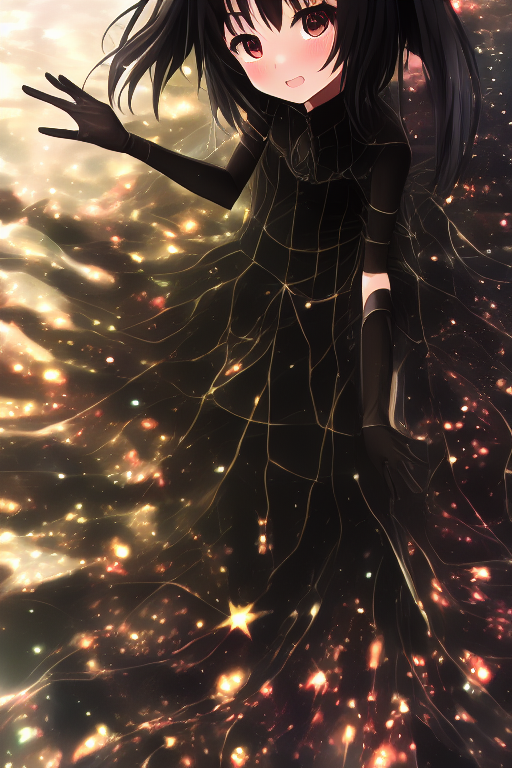 00550-2205884803-Shakugan_no_Shana, detailed ((see-through dress)) and  gloves, arm up, 7yo little g