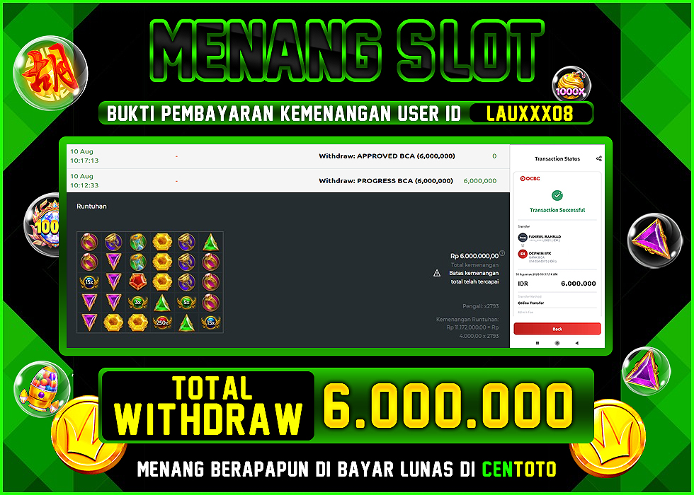 BUKTI JACKPOT LUNAS CENTOTO