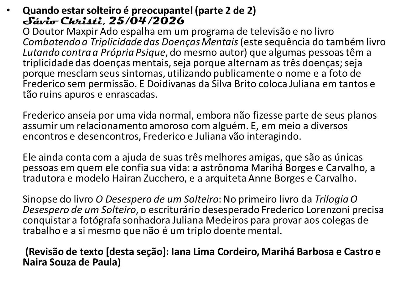 03 Quando estar solteiro é preocupante (parte 2 de 2)