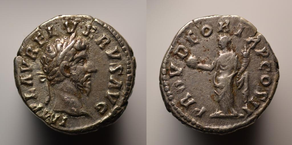 Denario de Lucio Vero. PROV DOR TR P COS II. Providentia estante a izq. Roma. C47884c4-6ef1-4704-8a0e-0b0857af7eb1