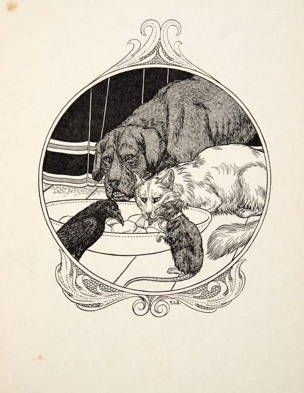 3-Percy-J-Billingshurst-Odd-Fraternity-from-A-Hundred-Anecdotes-of-Animals-pub-1924-Meister-Druc