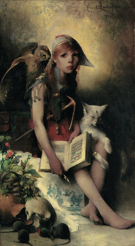 1-Carl-Larsson-The-Witchs-Daughter-1881-Meister-Drucke-841086