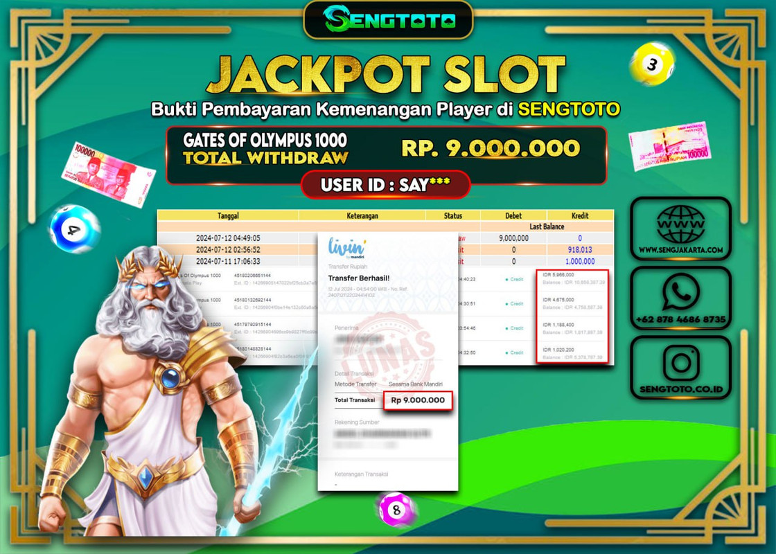 BUKTI PEMBAYARAN SLOT GATES OF OLYMPUS 1000
