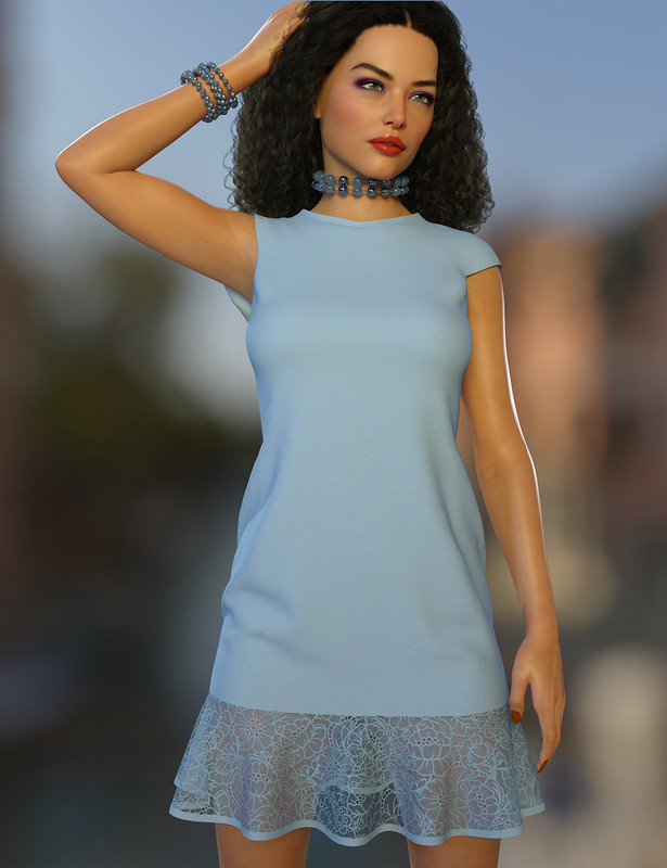 dForce Amelia Outfit for Genesis 8 and 8.1 Female