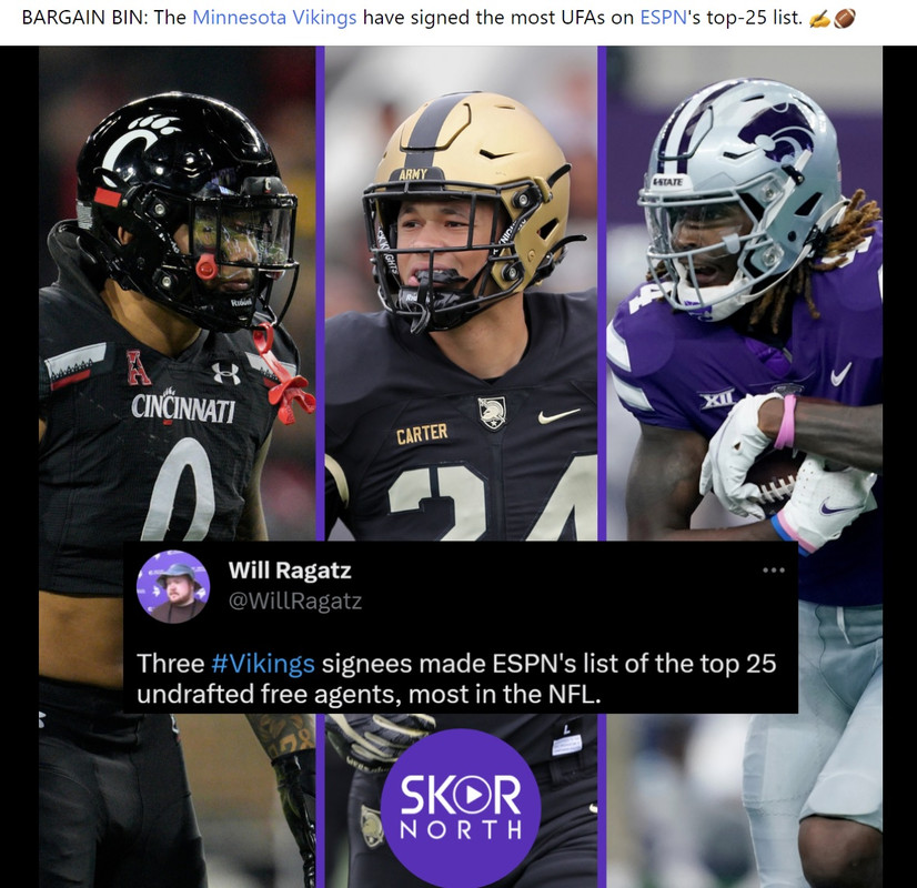 Undrafted Free Agents 2023 Page 6 Minnesota Vikings
