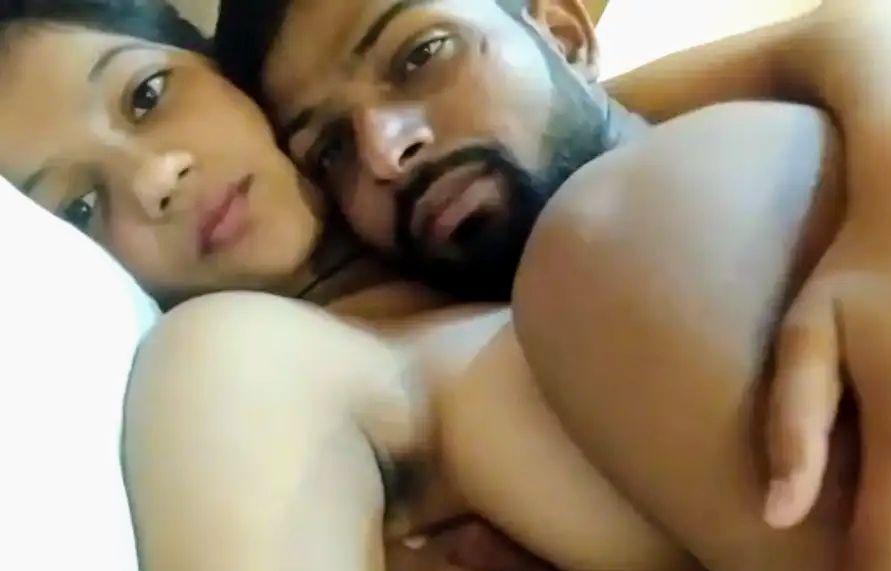 Desi lovers hugging nude and fucking also sucking her big nipples