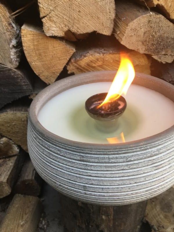 Schmelzlicht velas cera restos dochthalter fibra de vidrio lámparas pabilo fuego antorcha
