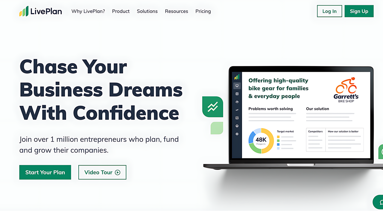 Liveplan - ai tools for business plan.