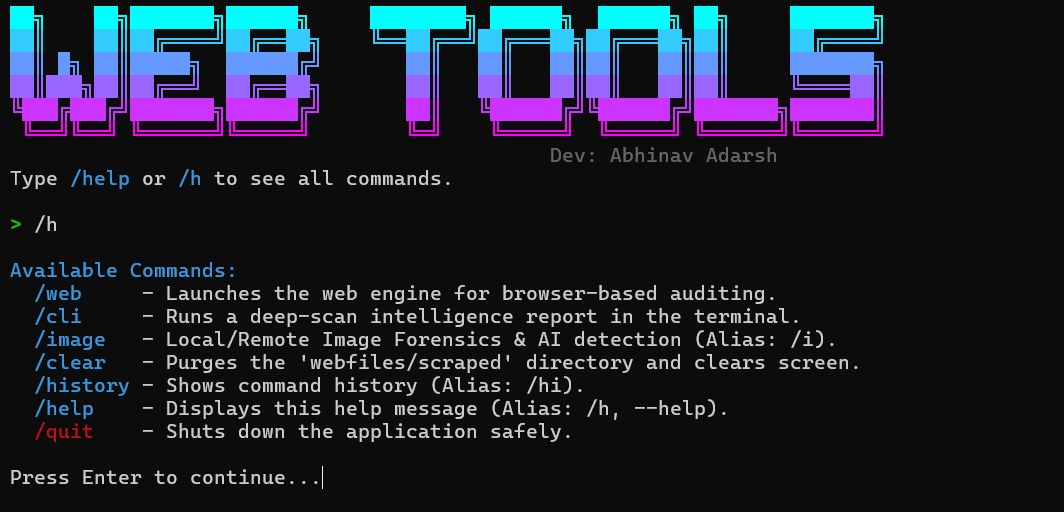 WebTools CLI Interface