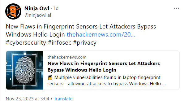 Finger print sensors hacked