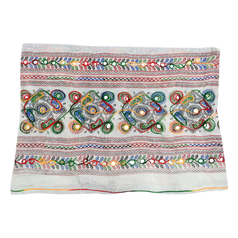 Women's Cotton Dupatta Wrap Stole Mirror Work Embroidery Ethinic Scarves Chunni - Picture 33 of 103