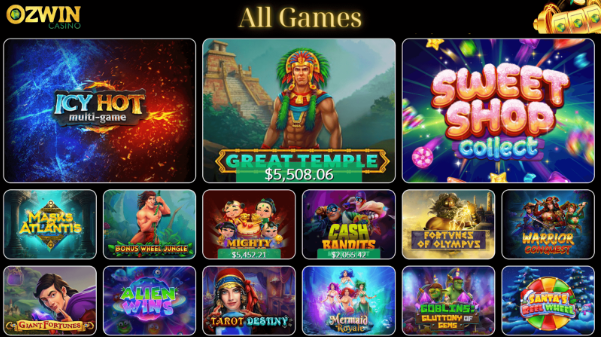 Ozwin-Casino-Game-Selection