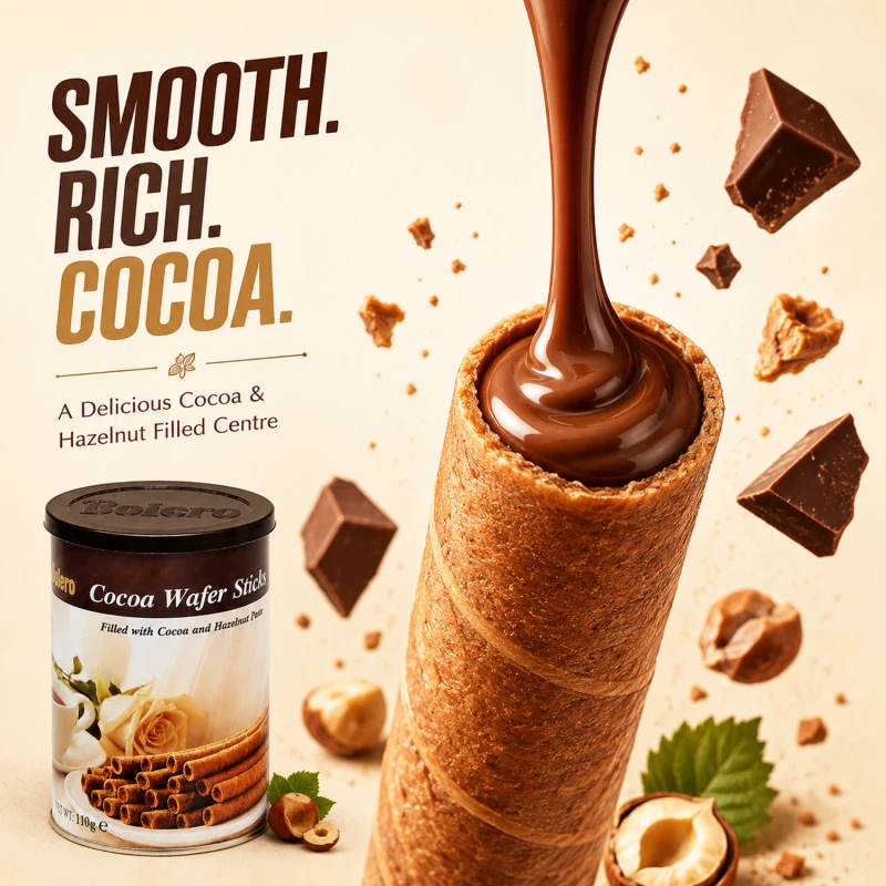 Bolero Cocoa Wafer Sticks