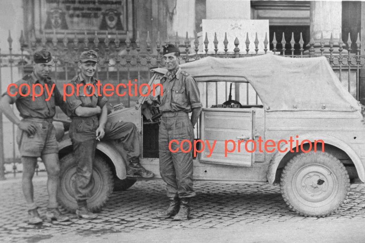 Orig. Foto VW 82 Kübelwagen Italien 1944 Volkswagen Italy Italia