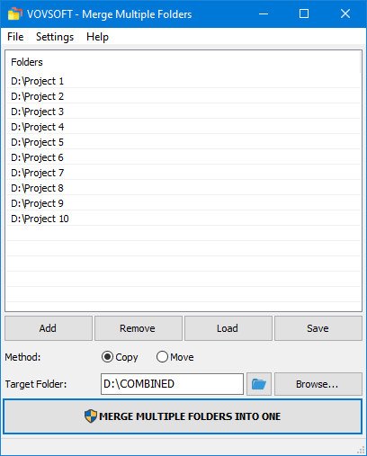 VovSoft Merge Multiple Folders v1.0 Multilingual