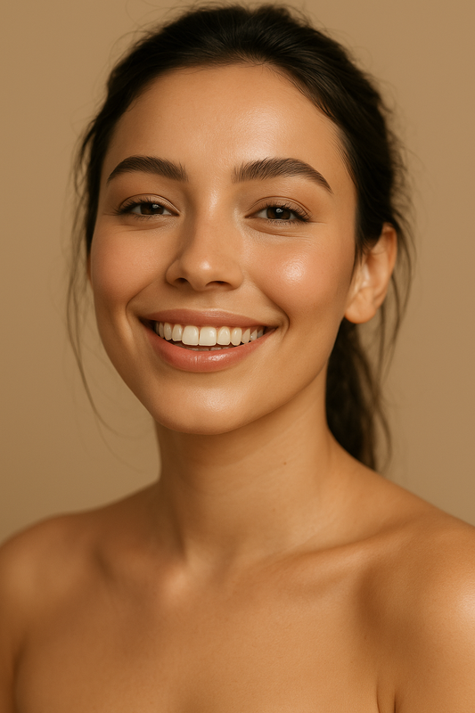 Strahlendes Portrait mit natürlichem Make-up