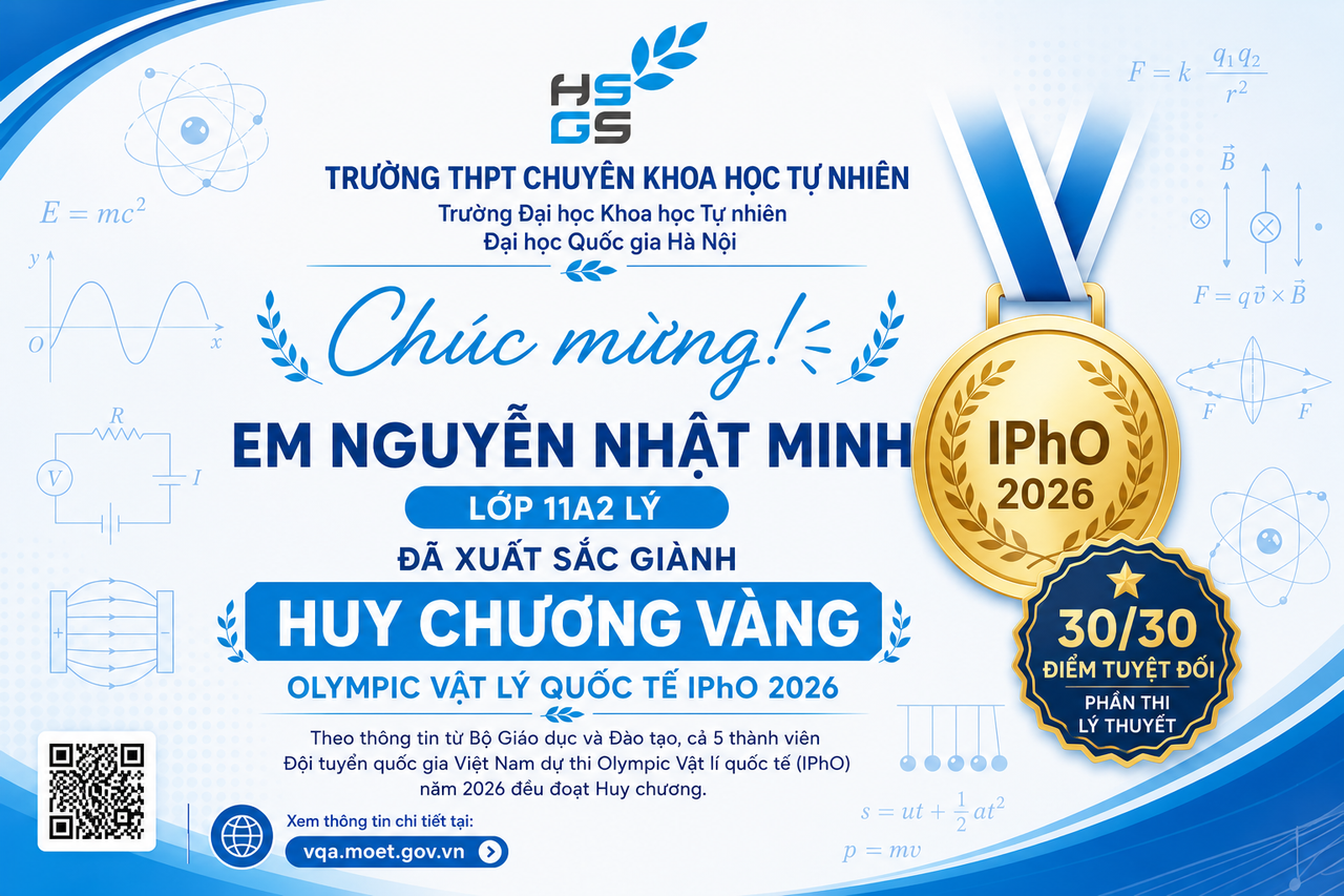 Việt Nam lần đầu vào top 7 Olympic Vật lý quốc tế -Trường THPT chuyên KHTN góp mặt với tấm HCV Việt Nam lần đầu vào top 7 Olympic Vật lý quốc tế -Trường THPT chuyên KHTN góp mặt với tấm HCV