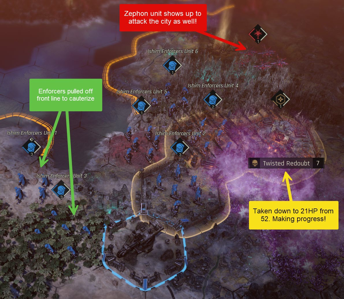 turn 36 assault progress
