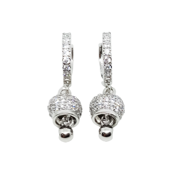 Orecchini Cerchietto In Argento 925 Placcato Oro Rosa Con Ciondoli Combinabili 2