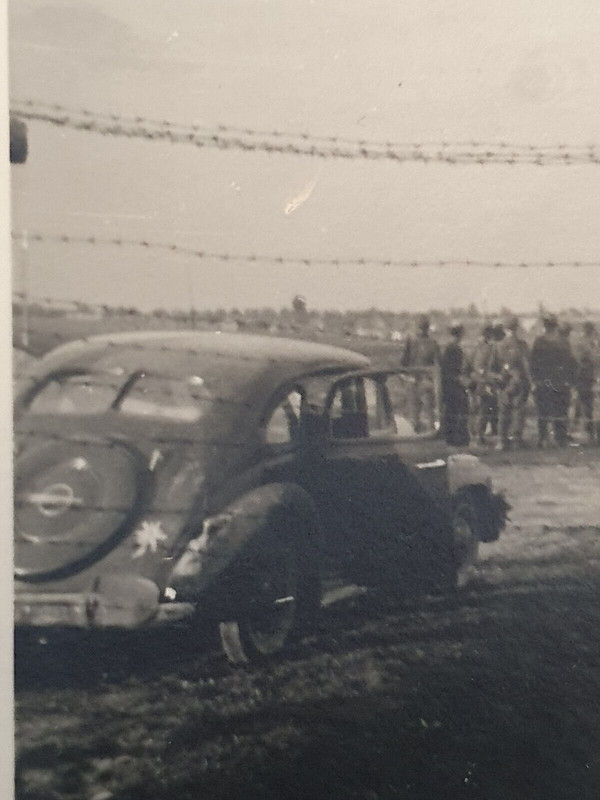 Foto, Opel Kapitän, Gebirgsjäger, Edelweiß-Emblem, Geb.Pi.Btl.54, 2.Wk.