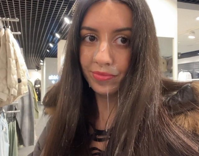 Cumwalk In Public Shopping Mall 1