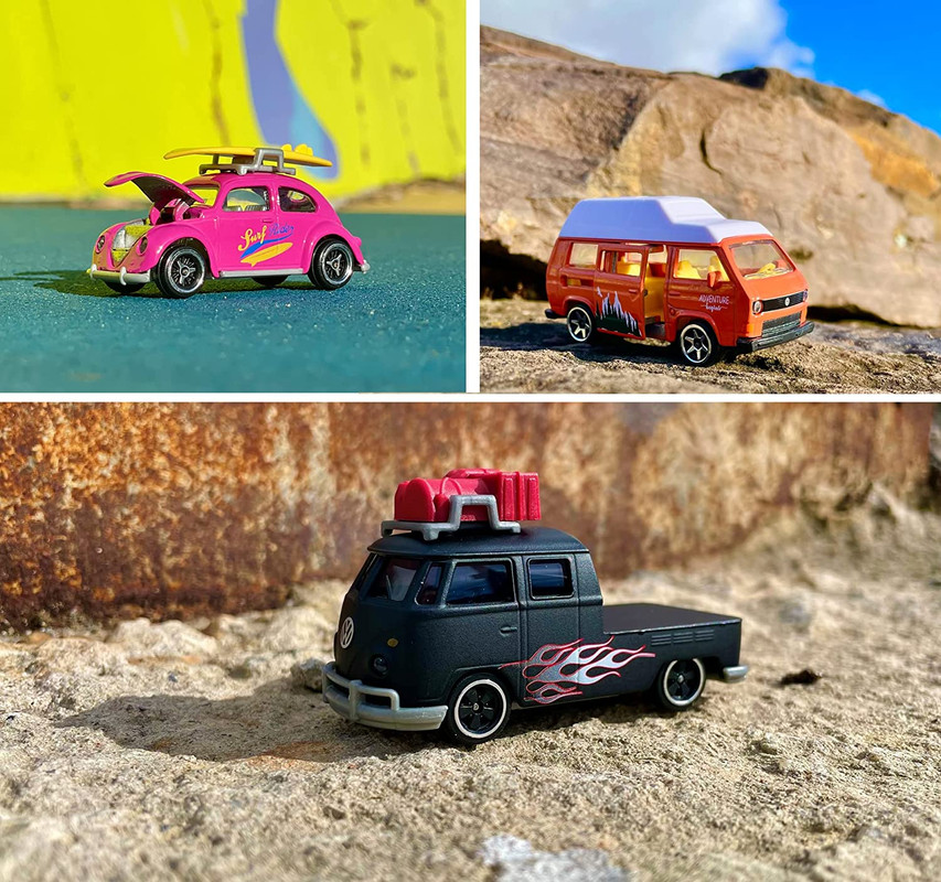 Majorette 6 Véhicules miniatures Volkswagen The Originals Premium Cars VW + card - Imagen 5 de 7