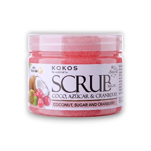 Kokos Scrub Exfoliante De Coco Azucar Y Cranberry 8 Oz