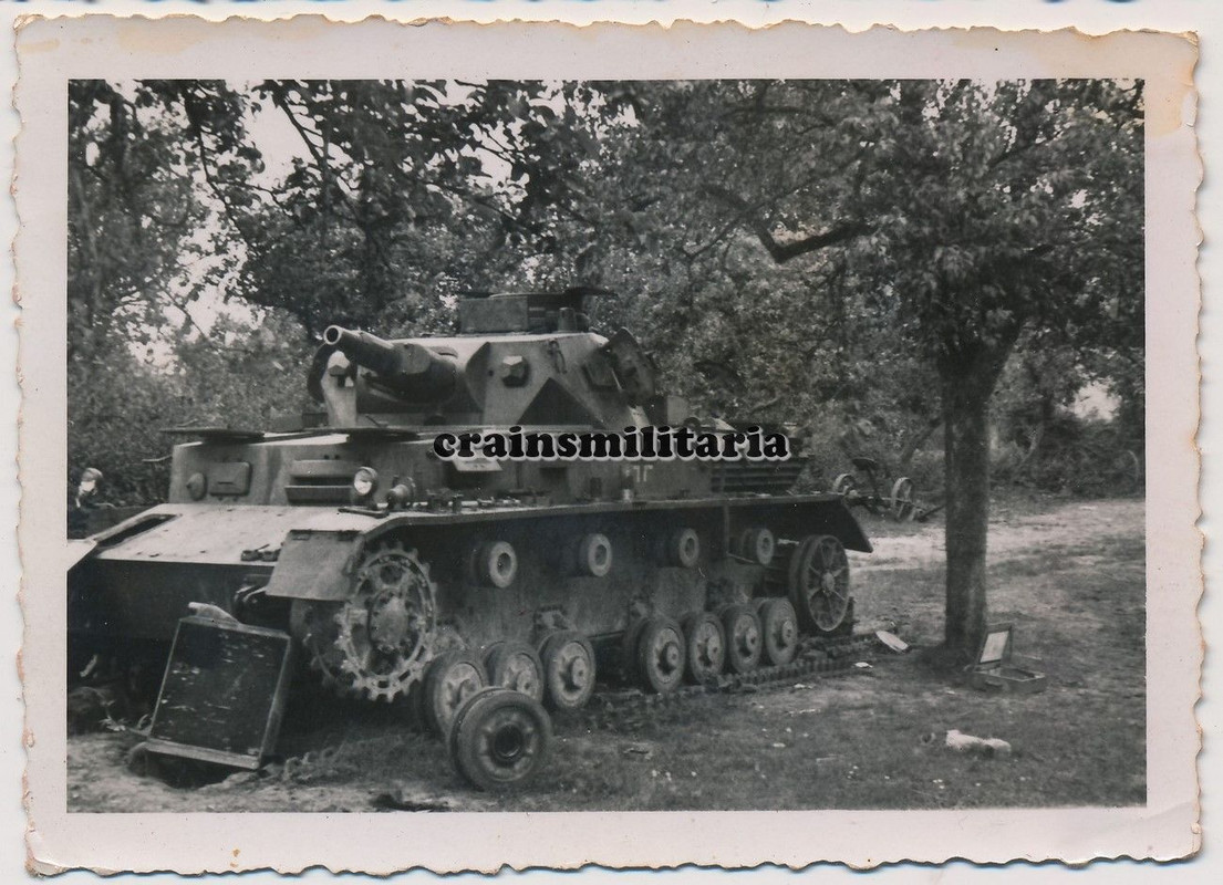 Orig. Foto zerstörte Panzer IV Tank in STONNE Ar