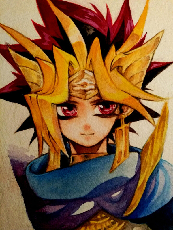 Hình vẽ Atemu (Yami Yugi) bộ YugiOh (vua trò chơi) 1_Atemp_17