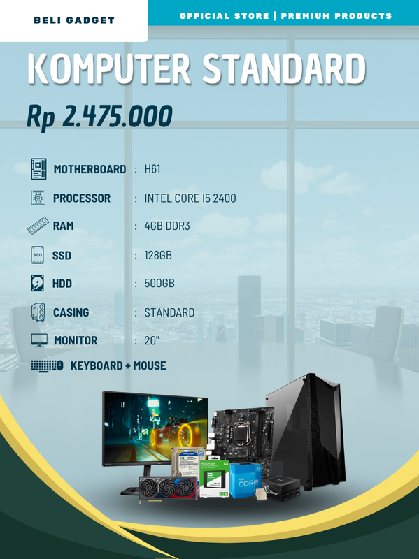 Rakit PC Standard (Kantoran/Pengetikan/Browsing) Intel Core i5 2400 RAM 4GB Rakit PC Standard (Kantoran/Pengetikan/Browsing) Intel Core i5 2400 RAM 4GB