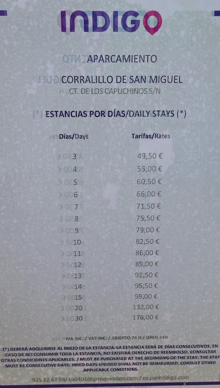 Experiencia Abono Parking Indigo Corralillo de San Miguel - Aparcar en Toledo: parking, aparcamientos gratuitos, etc