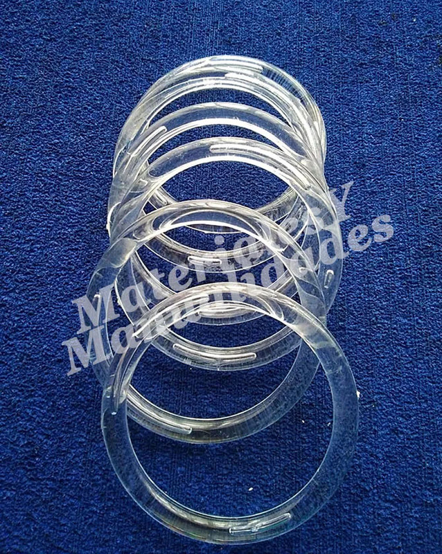 Argolla acrílica de 8cm soporte de burbuja esferas transparentes1pz