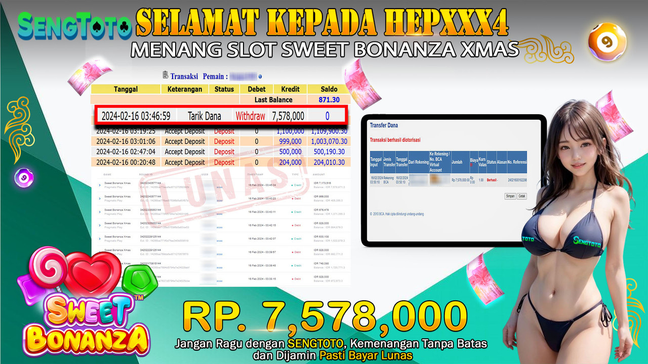 BUKTI PEMBAYARAN SLOT SWEET BONANZA XMAS