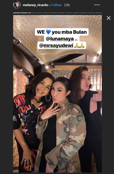 Insta Story Melaney Ricardo