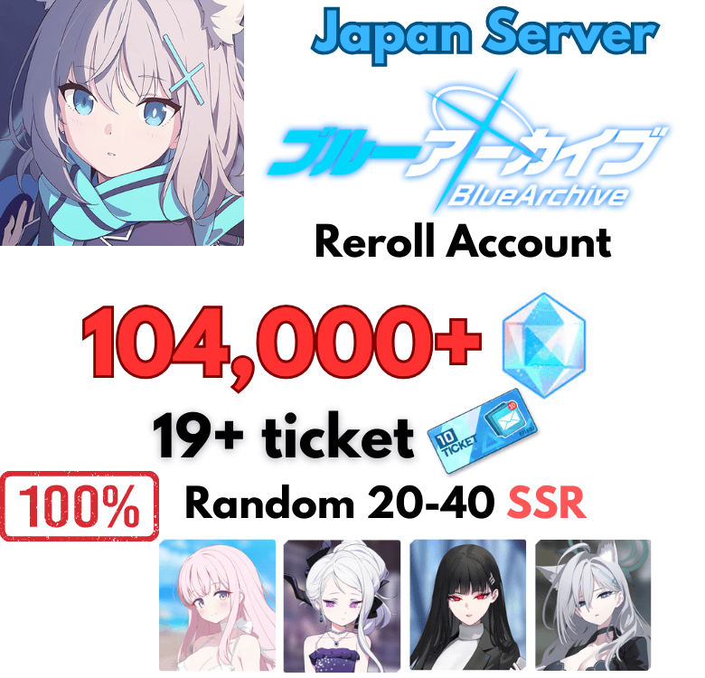 [JP] Blue Archive JP Loại 1 Reroll Account 