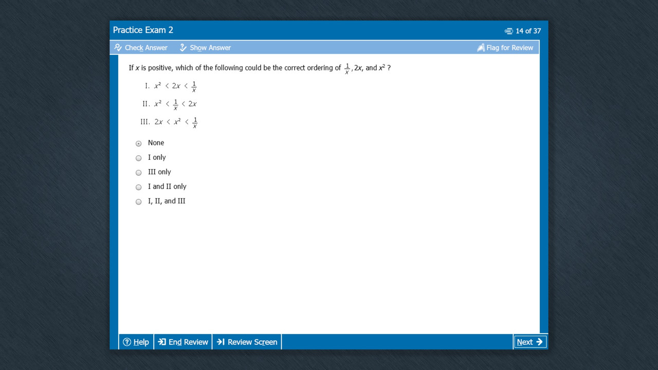 Inequalities for positive x