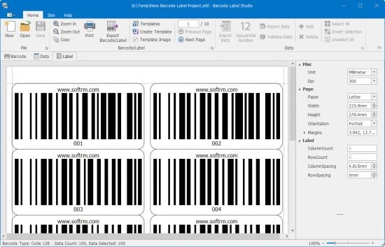 Softrm Barcode Label Studio 2.0.0