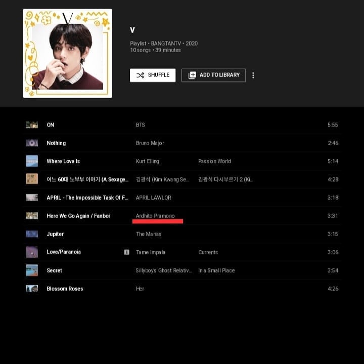 Playlist V BTS