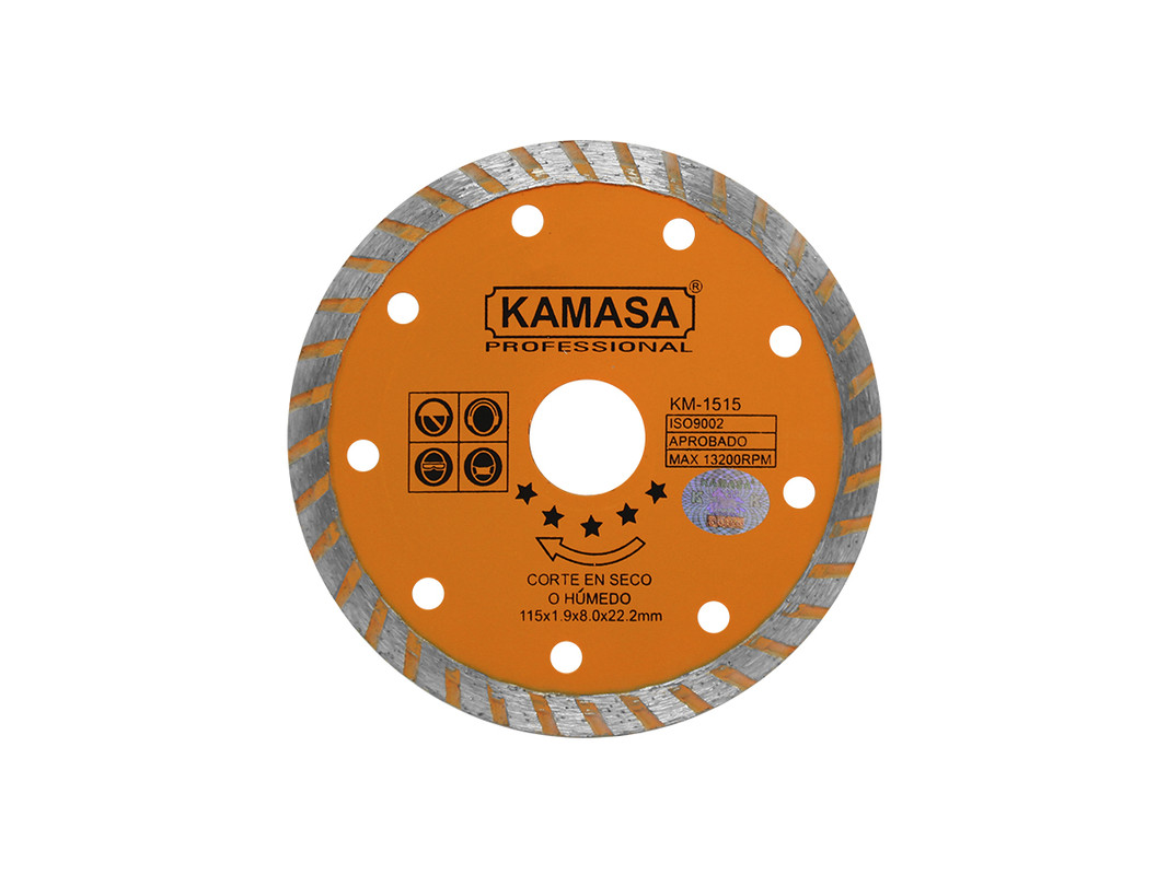 DISCO DIAMANTADO TURBO 115 NARANJA KAMASA