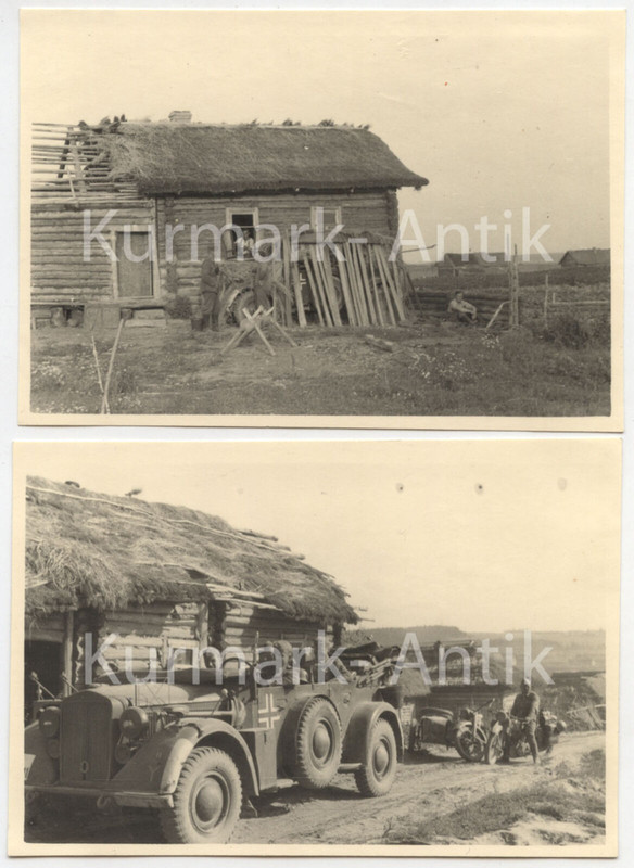 Fotos Wehrmacht Russland Front Kübel Jeep PKW Horch seltene Kennung