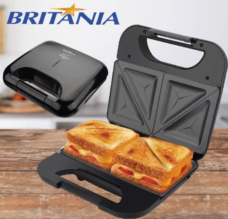 Sanduicheira Britânia Toast Preta 750W – Antiaderente