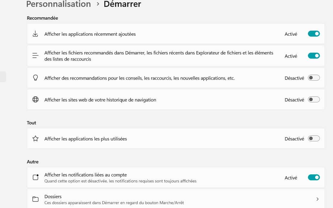 Capture d écran personnalisation démarrer 2026 01 15 171625